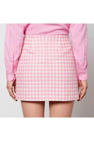Ami Women Mini Skirts - Cotton and Wool-Blend Gabardine Mini Skirt