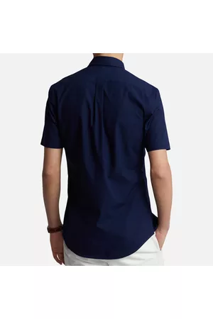 Ralph Lauren Men Short sleeved Shirts - Men's Slim Fit Stretch Poplin Short Sleeved Shirt