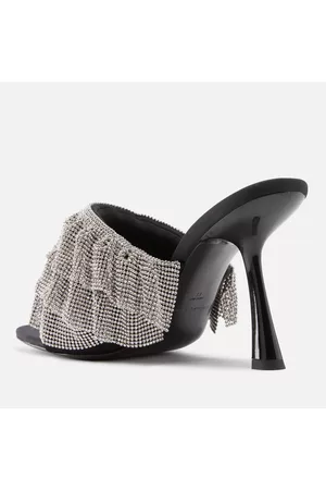 Alexander Wang Women Heels - Nala 105 Crystal-Embellished Nylon Heeled Mules