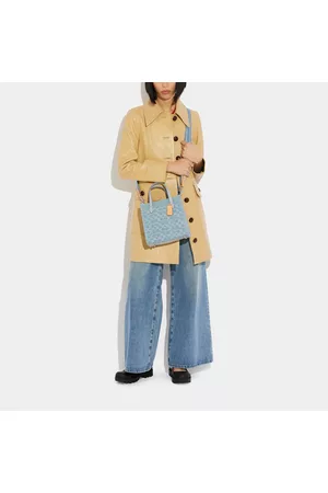 Coach Women Tote bags - Field Washed Denim Tote 22 Bag