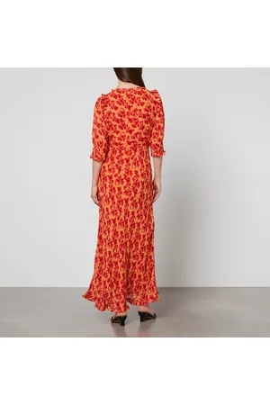 RIXO London Women Printed & Patterned Dresses - Sathya Floral-Print Georgette Dress