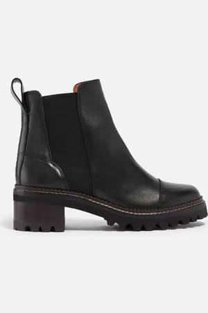 See by Chloé Mallory Leather Chelsea Boots - UK 3