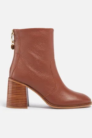 See by Chloé Aryel Leather Heeled Boots - UK 4