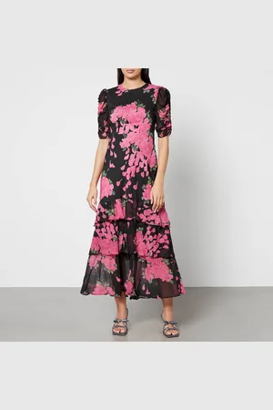 RIXO London Evelyn Chiffon Maxi Dress - UK 6