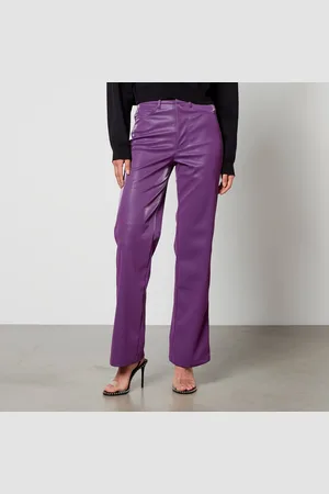 ROTATE Faux Leather Straight-Leg Trousers - DK 32/UK 4