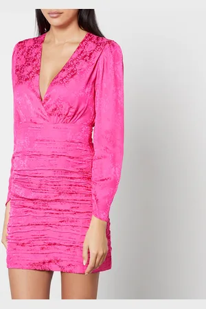 RIXO London Golden Silk-Blend Mini Dress - UK 6