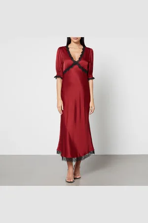 RIXO London Gabrielle Satin Maxi Dress - UK 6