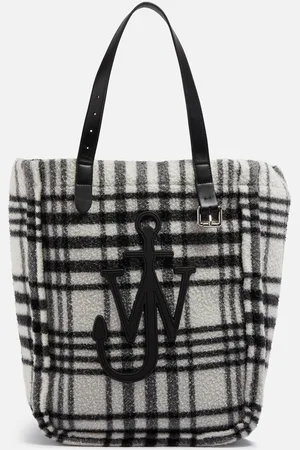 J.W.Anderson Checked Fleece Tote Bag