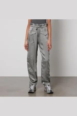 Ganni ECOVERO™-Blend Washed-Satin Cargo Trousers - EU 42/UK 14