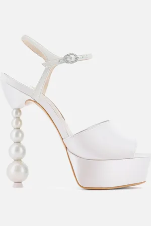SOPHIA WEBSTER Natalia Perla Satin Heeled Sandals - UK 7