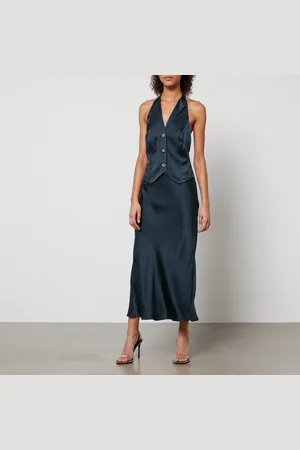 RIXO London Estella Silk-Satin Midi Dress - M/UK 12