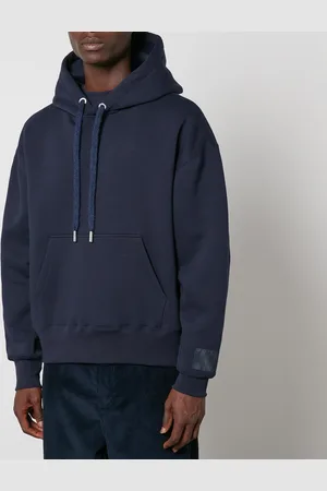 Ami Tonal Logo Cotton-Jersey Hoodie - S