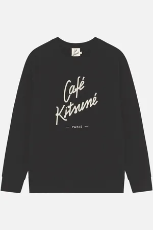 Café Kitsuné Logo-Print Cotton-Jersey Sweatshirt - M