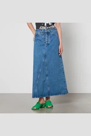 Ganni Organic Denim Maxi Skirt - EU 32/UK 4