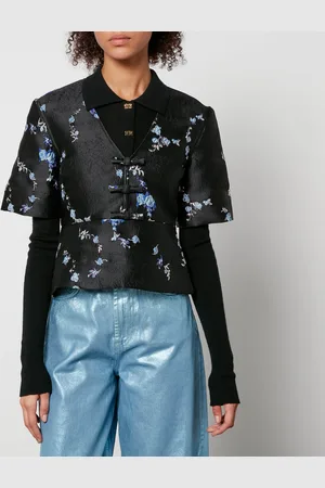Ganni 3D Embellished Jacquard Blouse - EU 34/UK 6