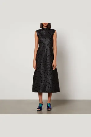 STINE GOYA Jaxie Trimmed Satin Midi Dress - XS