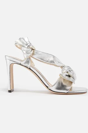 Nicholas Kirkwood Twist-Detailed Metallic Leather Heeled Sandals - UK 3