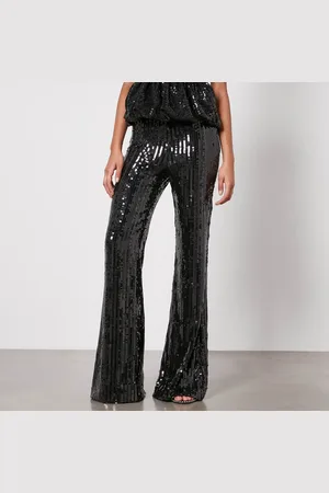 ROTATE Sequinned Mesh Flared Trousers - DK 38/UK 10