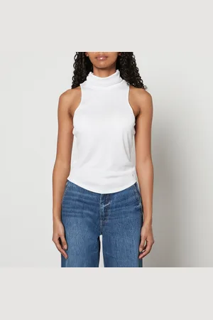 ANINE BING Jennie Stretch-Jersey Sleeveless Turtleneck Top - XS