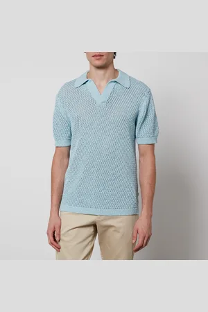 NN.07 Ryan Knitted Cotton-Blend Crocheted Polo Shirt - S