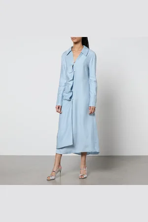 STINE GOYA Spencer Poplin Wrap Midi Dress - S