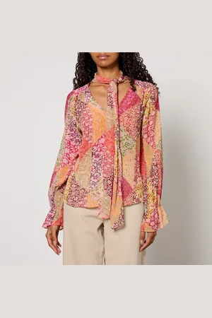 RIXO London Jovie Printed Georgette Blouse - UK 8