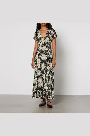 RIXO London Evie Floral-Print Silk Midi Dress - UK 6