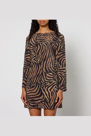 RIXO London Animal-Print Ridley Silk Dress - UK 6