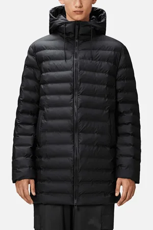 Rains Lohja Quilted Shell Long Puffer Jacket - L