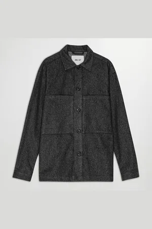 NN.07 Isak Wool-Blend Overshirt - M
