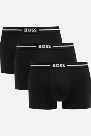 HUGO BOSS Three-Pack Bold Stretch-Cotton Boxer Trunks - S