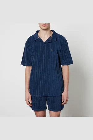 HUGO BOSS Terry Flannel Polo Shirt - M