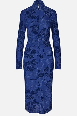 STINE GOYA Gathered Lurex Midi Dress - XS