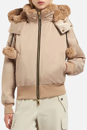 Moose Knuckles Debbie Shell Faux Fur Bomber Jacket - S