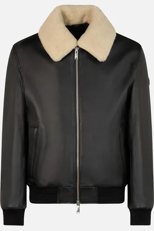 Moose Knuckles Toba Leather Bomber Jacket - M