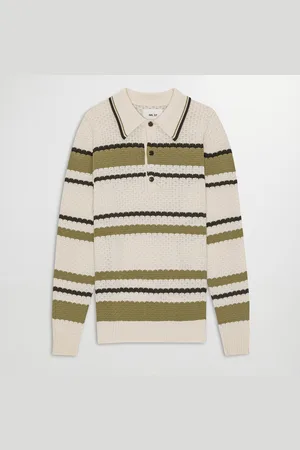 NN.07 Alfie Cotton Pointelle Knit Polo Shirt - XXL