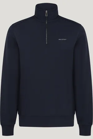 Belstaff Alloy Quarter Zip Cotton Sweatshirt - S