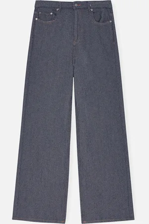 Ganni Marri Heavy Denim Wide-Leg Jeans - W26