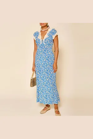 RIXO London Amari Floral-Print Crepe Midaxi Dress - UK 10