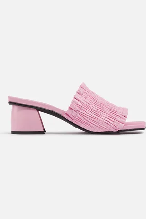 Ganni Women’s Smocked Satin Mules - UK 5