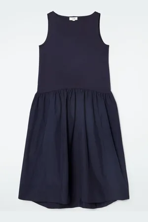 COS VOLUMINOUS SLEEVELESS MIDI DRESS