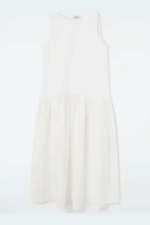 COS VOLUMINOUS SLEEVELESS MIDI DRESS