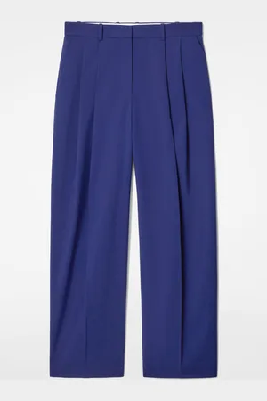 COS RELAXED TWILL WIDE-LEG PANTS