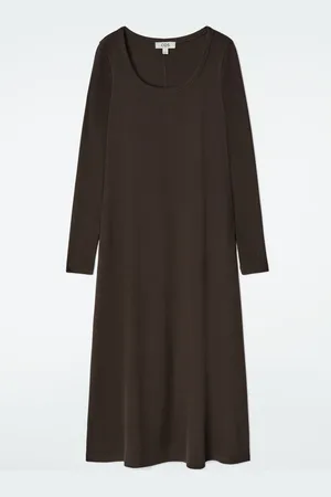 COS SLIM RIBBED-JERSEY MIDI DRESS