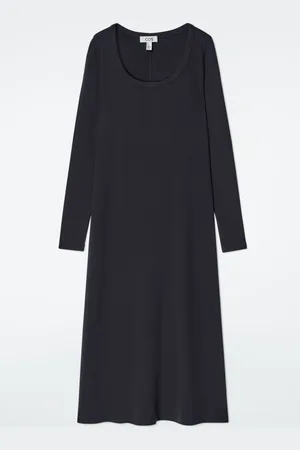 COS SLIM RIBBED-JERSEY MIDI DRESS