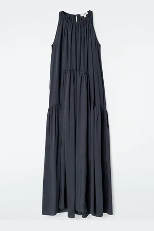 COS GATHERED HALTERNECK MAXI DRESS