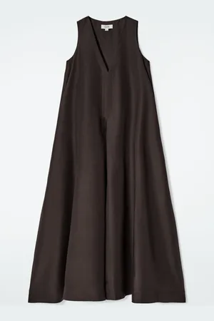 COS A-LINE LINEN-BLEND MAXI DRESS