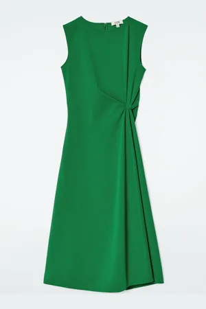 COS TWIST-DETAIL MIDI DRESS