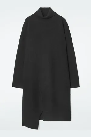 COS ASYMMETRIC MERINO WOOL DRESS
