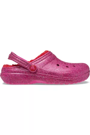 Crocs Toddler Classic Lined Pink Glitter Clog
